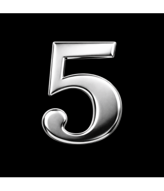 GENDEC 7 cm Metalik Gri Kapı Numarası No:5