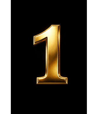 GENDEC 8 cm Altın Sarı Paslanmaz Metal Kapı Numarası No:1