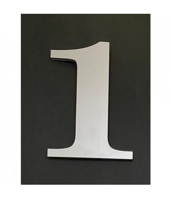 GENDEC 7 cm Metalik Gri Kapı Numarası No:1